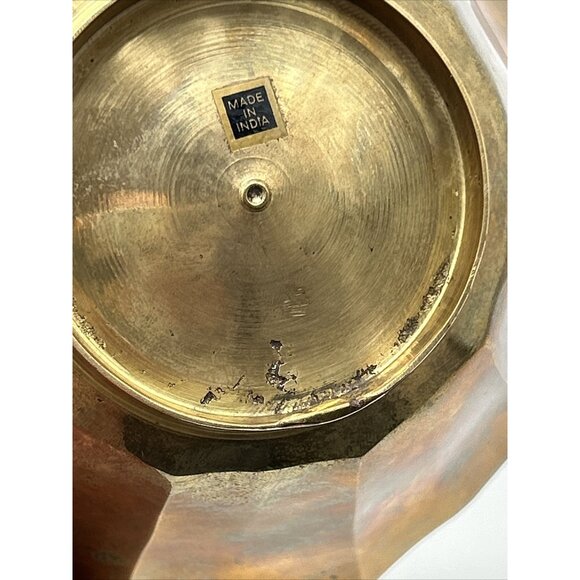 Vintage Small Brass Lotus Flower Bowl Trinket Jewelry Dish Candy Decor Home - Picture 4 of 7